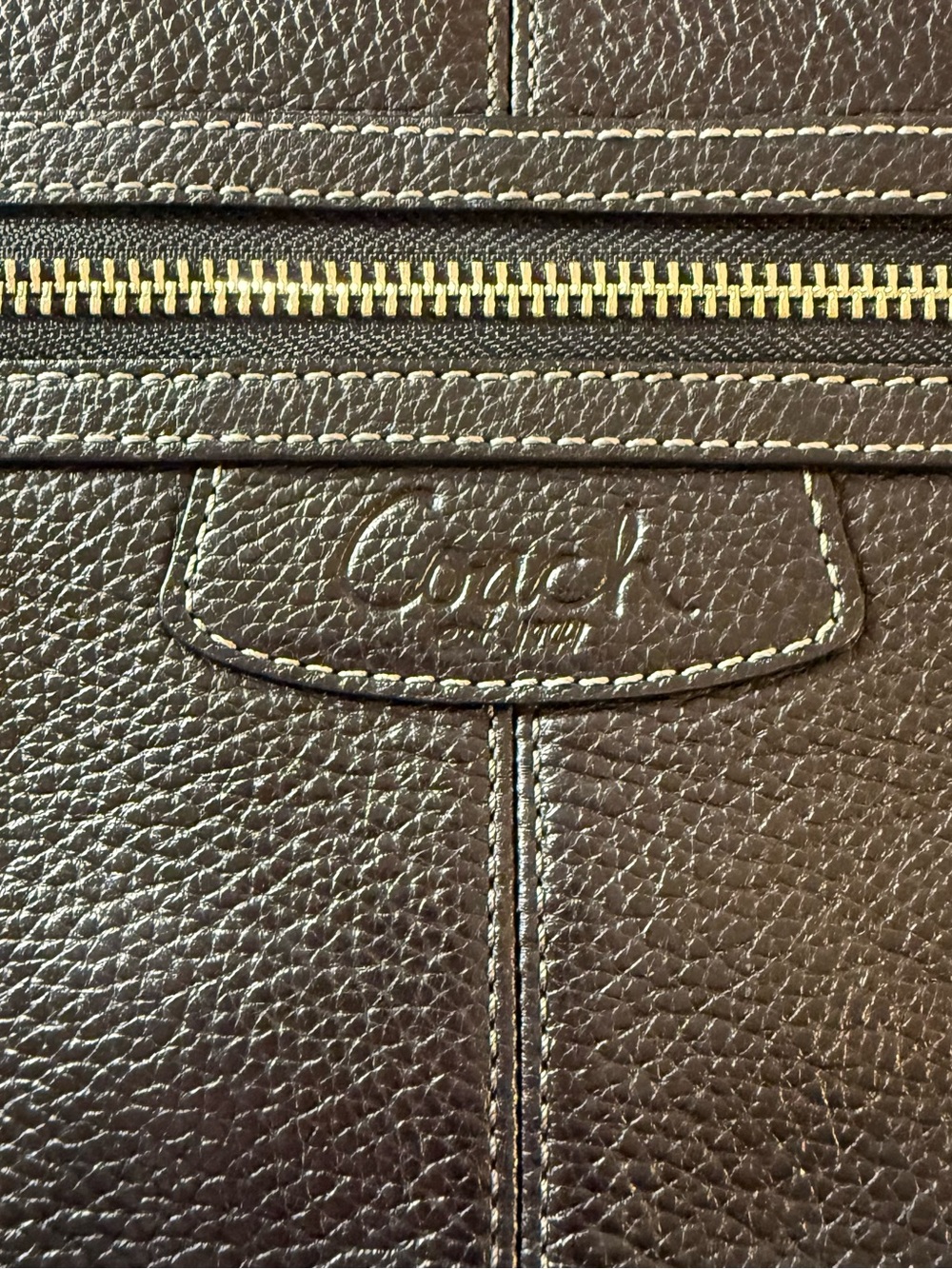 COACH Black Pleated Leather Gallery Tote Shoulder Bag F14688
